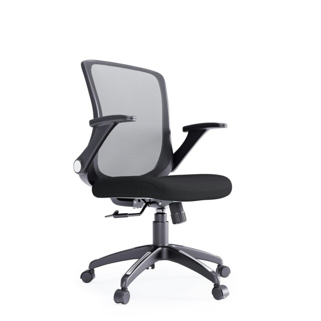 Rackhams Toronto Office Chair with Wheels in Black - Black - image 1