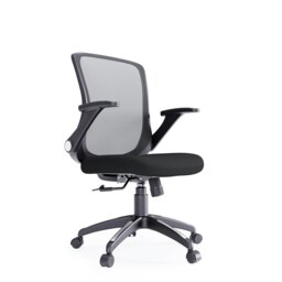 Rackhams Toronto Office Chair with Wheels in Black - Black - thumbnail 1