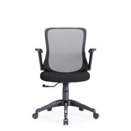 Rackhams Toronto Office Chair with Wheels in Black - Black - thumbnail 4