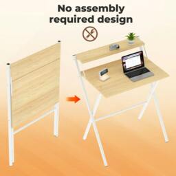 Rackhams Computer PC Desk Folding Office Laptop Table Study Workstation Portable - White - thumbnail 5