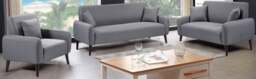 Rackhams Zamora Grey Linen Sofa Set - 3 Seater Sofa Only - thumbnail 2