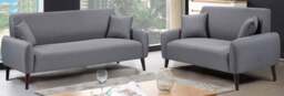 Rackhams Zamora Grey Linen Sofa Set - 3 Seater Sofa Only - thumbnail 4
