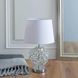 Rackhams Monaco Chrome and Glass Table Lamp - thumbnail 2
