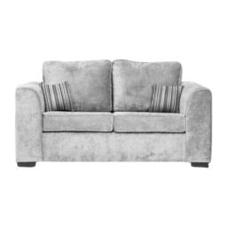Rackhams Cushia Living Room Furniture Range - 2 Seater - Grey Crushed Velvet