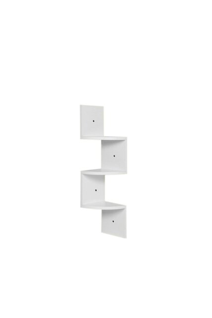 Rackhams 3 Tier Audrienne Corner Bookcase - White - image 1