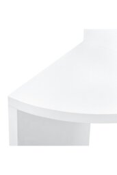 Rackhams 3 Tier Audrienne Corner Bookcase - White - thumbnail 3