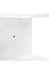 Rackhams 3 Tier Audrienne Corner Bookcase - White - thumbnail 2
