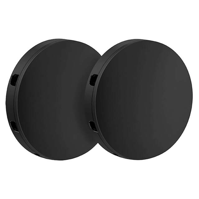Rackhams Pair of Matt Black Spare Mounting Plates for Self Adhesive Shower Baskets - image 1
