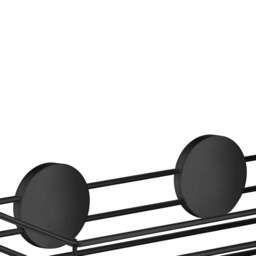 Rackhams Pair of Matt Black Spare Mounting Plates for Self Adhesive Shower Baskets - thumbnail 2