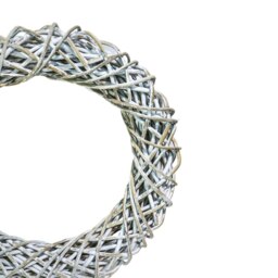 Rackhams Rattan Wreath White - 40cm - White - thumbnail 3