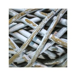 Rackhams Rattan Wreath White - 40cm - White - thumbnail 4