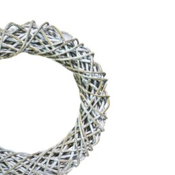 Rackhams Rattan Wreath White - 40cm - White - thumbnail 6