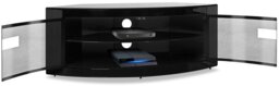 "Rackhams PANGEA Gloss Black Beam-Thru Curved Tru-Corner 32""-50"" TV Cabinet" - thumbnail 4