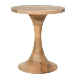 Rackhams Valor Mango Wood Round Side Table - 45X45X55cm (LXDXH) - Wood - 1 - thumbnail 2