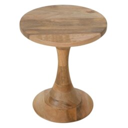 Rackhams Valor Mango Wood Round Side Table - 45X45X55cm (LXDXH) - Wood - 1 - thumbnail 3