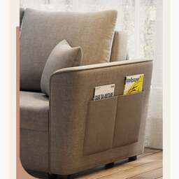 Rackhams Gertrude Sofa Bed Single Seater, Two Seater, Linen - 236cm (With two drawers) - Beige - thumbnail 6