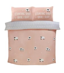 Rackhams Cute Sheep Reversible Duvet Cover Bedding Set - Blue - Double - thumbnail 3
