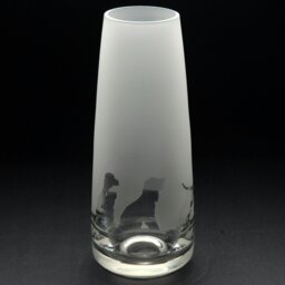 Rackhams Cocker Spaniel Dog Glass Bud Vase - Hand Etched/Engraved Gift - thumbnail 3