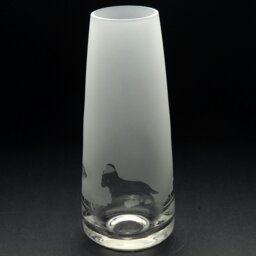 Rackhams Cocker Spaniel Dog Glass Bud Vase - Hand Etched/Engraved Gift