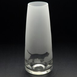 Rackhams Cocker Spaniel Dog Glass Bud Vase - Hand Etched/Engraved Gift - thumbnail 4