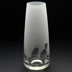 Rackhams Cocker Spaniel Dog Glass Bud Vase - Hand Etched/Engraved Gift - thumbnail 2