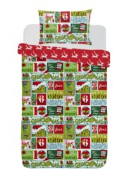 Rackhams The Grinch 12 Days of Christmas Duvet Cover Set Bedding - Green - Single - thumbnail 3