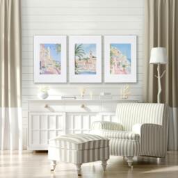 Rackhams Best Wall Art For Living Room - Set of 3 Beach Decor Wall art Prints - 20 x 30 in / 50 x 76 cm - Satin Photo paper 280 gsm - Black Frame - thumbnail 4