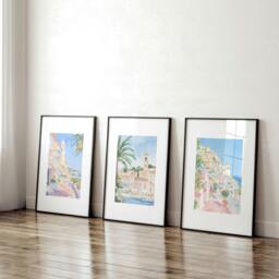 Rackhams Best Wall Art For Living Room - Set of 3 Beach Decor Wall art Prints - 20 x 30 in / 50 x 76 cm - Satin Photo paper 280 gsm - Black Frame - thumbnail 6
