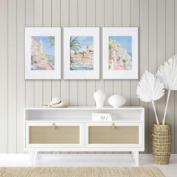 Rackhams Best Wall Art For Living Room - Set of 3 Beach Decor Wall art Prints - 20 x 30 in / 50 x 76 cm - Satin Photo paper 280 gsm - Black Frame - thumbnail 5