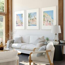 Rackhams Best Wall Art For Living Room - Set of 3 Beach Decor Wall art Prints - 20 x 30 in / 50 x 76 cm - Satin Photo paper 280 gsm - Black Frame - thumbnail 3