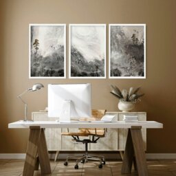 Rackhams Framed landscape print for home office decor - set of 3 wall art -  - A4 8.27 x 11.69 in / 21 x 29.7 cm - Unframed - thumbnail 4