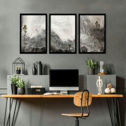 Rackhams Framed landscape print for home office decor - set of 3 wall art -  - A4 8.27 x 11.69 in / 21 x 29.7 cm - Unframed - thumbnail 2