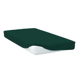 Rackhams Easycare Percale Fitted Sheet - Bottle Green - Bottle Green - Double - 50% Cotton/50% Polyester - thumbnail 1