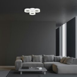 Rackhams Ring 46CM LED Designer Pendant Lamp A Stunning Centrepiece Formed From 3 Hypnotic White Hoops 36W(150W) LED Hoop - thumbnail 1