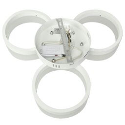 Rackhams Ring 46CM LED Designer Pendant Lamp A Stunning Centrepiece Formed From 3 Hypnotic White Hoops 36W(150W) LED Hoop - thumbnail 3