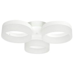 Rackhams Ring 46CM LED Designer Pendant Lamp A Stunning Centrepiece Formed From 3 Hypnotic White Hoops 36W(150W) LED Hoop - thumbnail 4