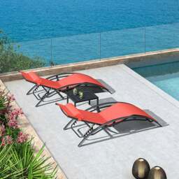 Rackhams Chappell Reclining Sun Lounger With Pillow, Outdoor - Light Grey - thumbnail 6