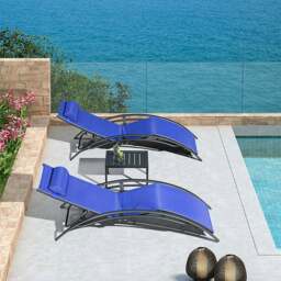Rackhams Chappell Reclining Sun Lounger With Pillow, Outdoor - Light Grey - thumbnail 3