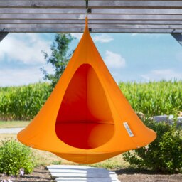 Rackhams Single Cacoon Hanging Chair - Nectarine - thumbnail 2