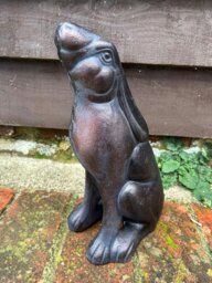 Rackhams Stargazing Hare Garden Sculpture Cast Iron Ornament - Cast Iron - Bronze - Sculpture - thumbnail 2