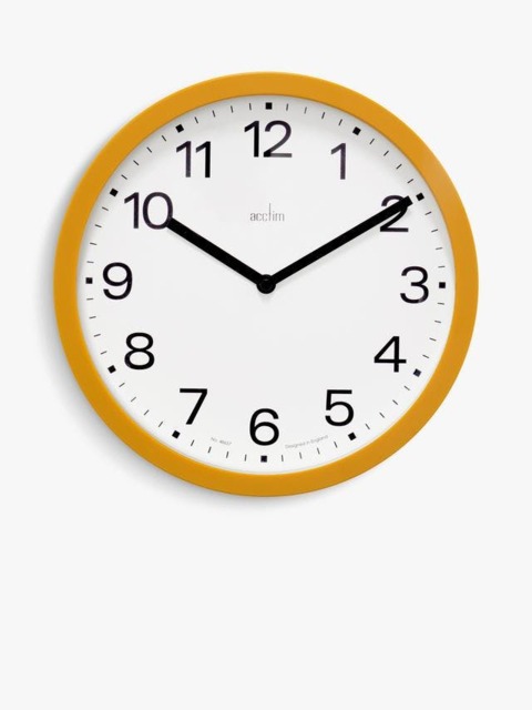 Rackhams Renhold Wall Clock Contemporary 25cm Kitchen/Living Room/Bedroom/Office Clock - Cloverfield - image 1