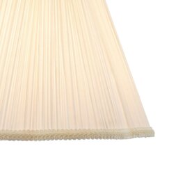 Rackhams White Victorian Pleated Faux Silk Lamp Shade with Embroidered Trims - thumbnail 5