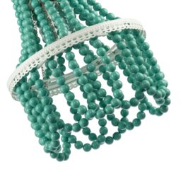 Rackhams Shabby Chic Ornate Chandelier Pendant Shade with Round Duck Egg Pearls - thumbnail 5