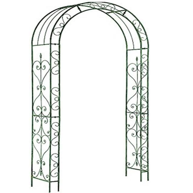 Rackhams Metal Garden Patio Loire Arch Rose Arbour Archway Climbing Plant Trellis Black - image 1