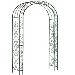 Rackhams Metal Garden Patio Loire Arch Rose Arbour Archway Climbing Plant Trellis Black