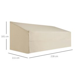 Rackhams 3 Seater Rain Cover Garden Sofa Chair Bench Protector 218x111x101cm - thumbnail 6