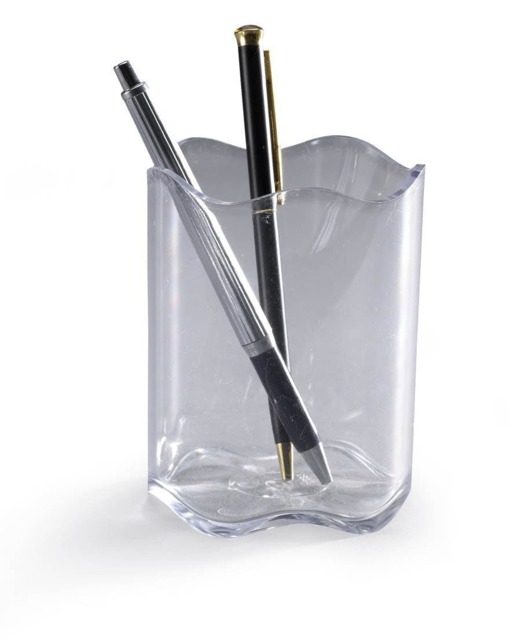 Rackhams TREND Pen Pot Pencil Holder Desk Tidy Organiser - 6 Pack - Clear