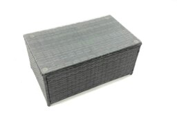 Rackhams 9 Seater Rattan Lounge Corner Sofa Set Wicker PE Outdoor Garden Furniture Set with Coffee Table 2 Big Fotstools Dark Grey Mixed - thumbnail 5