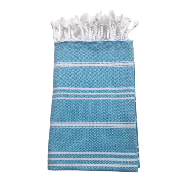 Rackhams Trendy Cotton Hammam Hand Towel - Turquoise - image 1