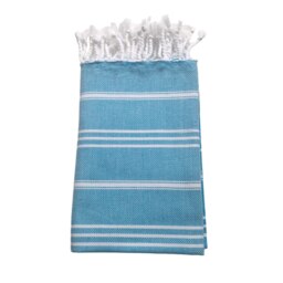 Rackhams Trendy Cotton Hammam Hand Towel - Turquoise - thumbnail 1